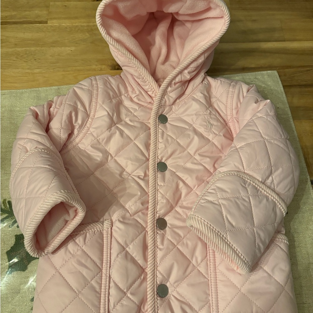 Polo by Ralph Lauren Pink Quilted Kids Jacket - Picture 4 of 6